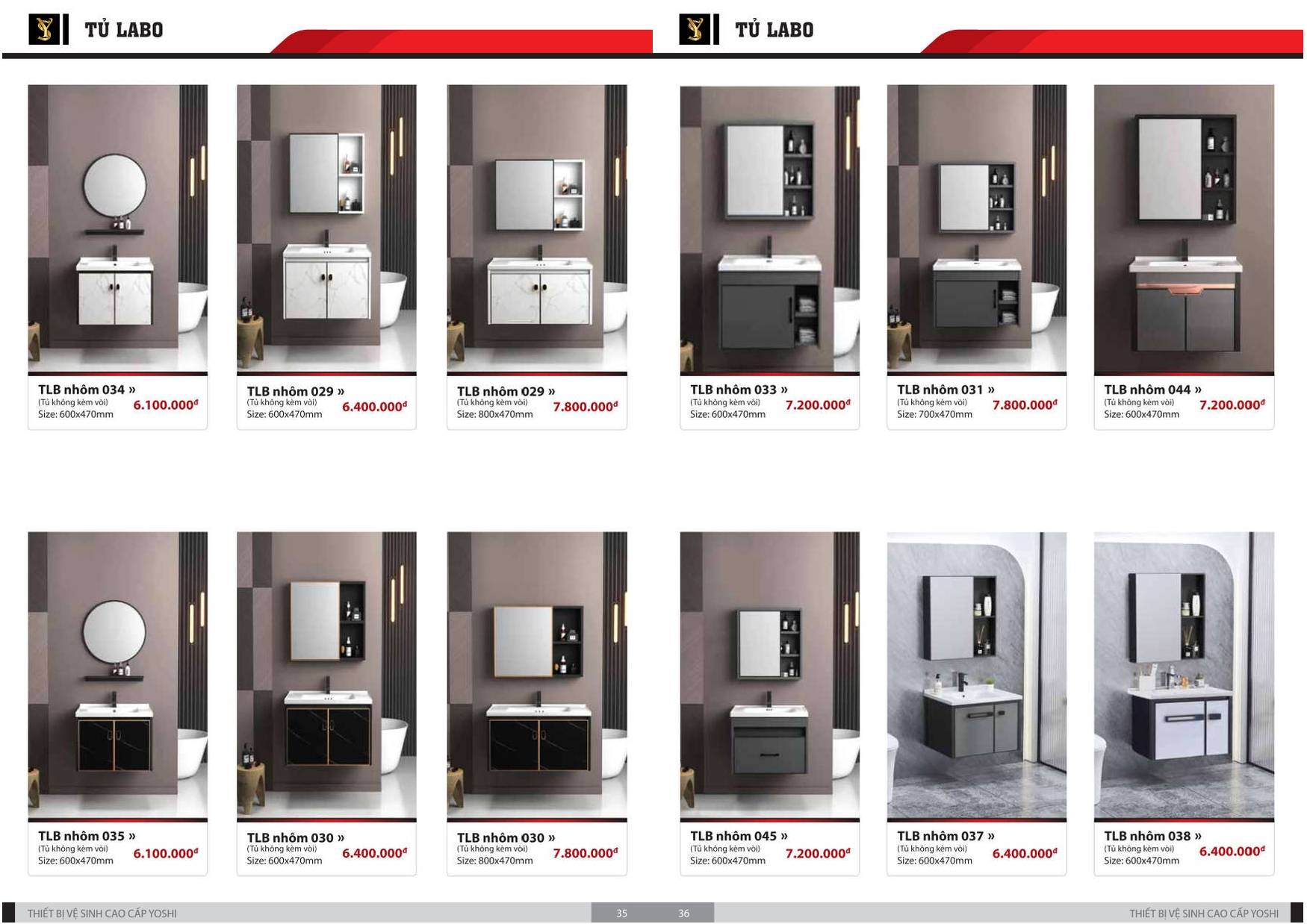 Thiết bị vệ sinh YOSHI Catalogue và Bảng giá mới nhất 2024 /Page 19